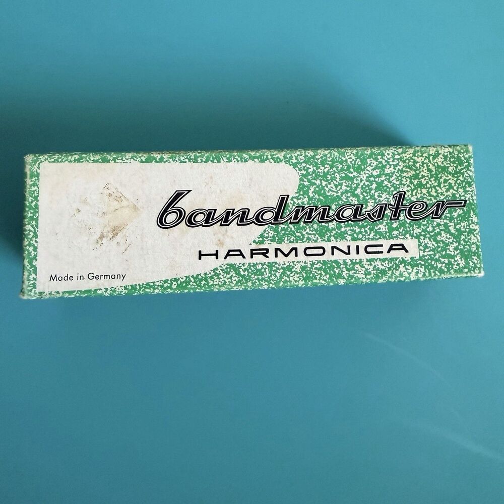 Pre-War Bandmaster Harmonica Made in Germany Red Comb In Original Box Repair